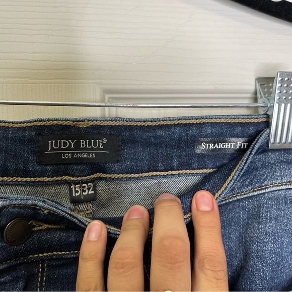 Judy Blue Women’s Straight Fit Blue Wash Denim Jeans Size 15/32 - Picture 2 of 8